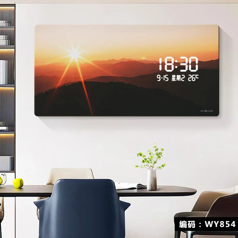 Digital LED Wall Clock with Alarm - Large Display for Easy Reading, Perfect for Bedroom, Office, and Kitchen | Modern Silent Operation for Home & Office Use