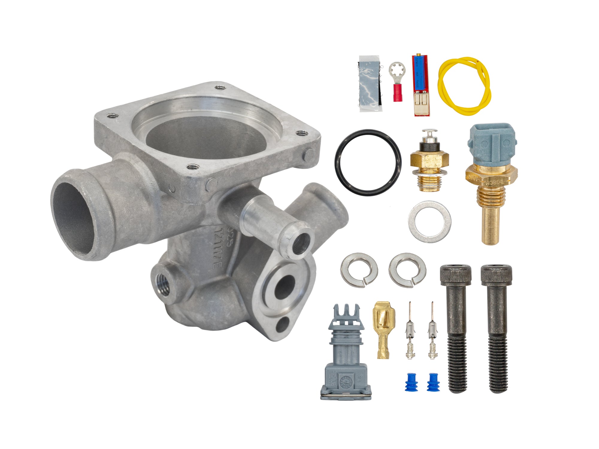 Aluminum Lower Thermostat Housing Replacement for VW 2WD & Syncro Models - Engine Cooling System Part for Vanagon & Eurovan