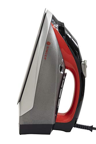 SINGER SteamLogic Plus 7070 Steam Iron - 1775W Powerful Steam Output, 45 Min Continuous Steam, 300ml Water Tank - Perfect for Home & Professional Garment Care (Red)