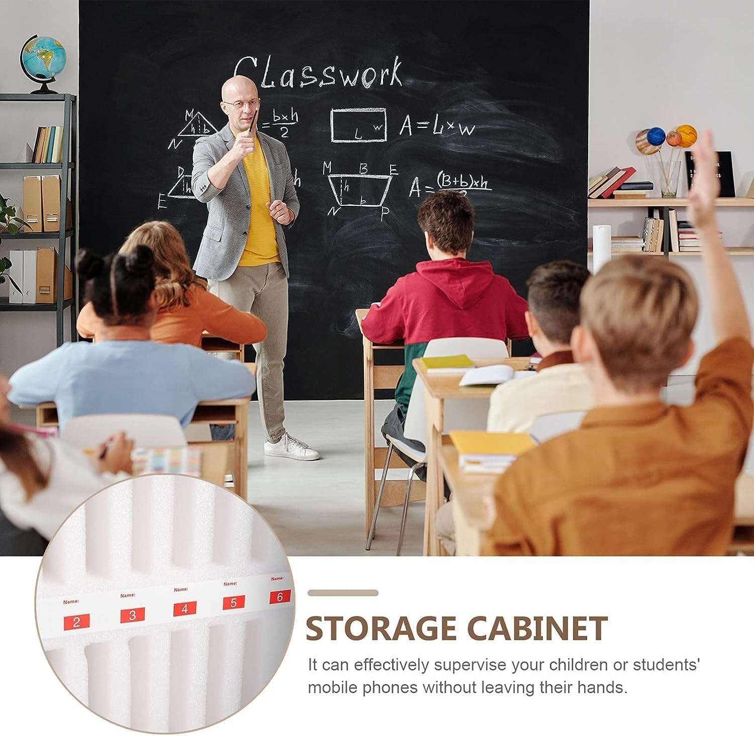 12-Slot Lockable Wall-Mounted Aluminum Alloy Phone Storage Cabinet with Handle - Secure Organizer for Retail Stores, Schools & Offices
