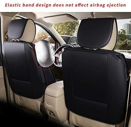 Premium 3D Surround Luxury PU Leather Car Seat Covers Full Set for 7-Seat Vehicles - Front & Rear Cushions with Airbag Compatibility (Excludes Head & Lumbar Pillows) | Perfect for SUVs, Minivans & Family Road Trips