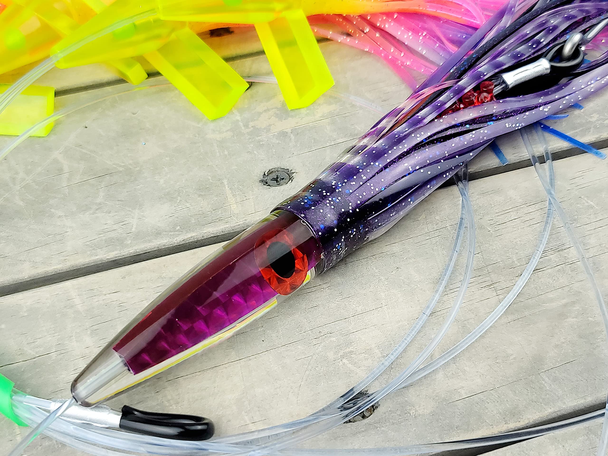 Premium Tuna Fishing Lure Kit - 400lb Leader & 10/0 Hook for Saltwater Game Fishing | High-Speed Trolling, Offshore Angling, and Big Game Fishing Accessories