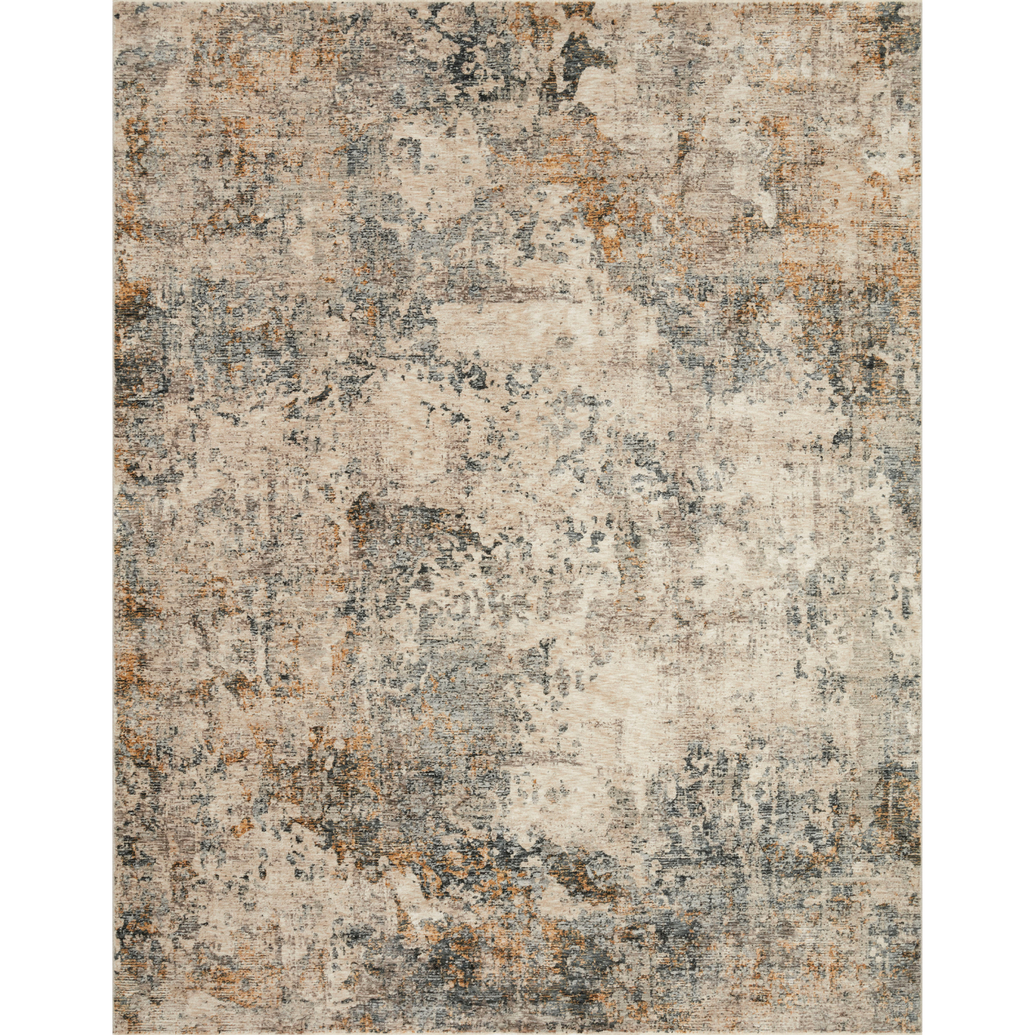 Loloi Axel Ocean/Beige Area Rug - Soft & Durable Handmade Vintage Design for Living Room, Bedroom, or Office Decor