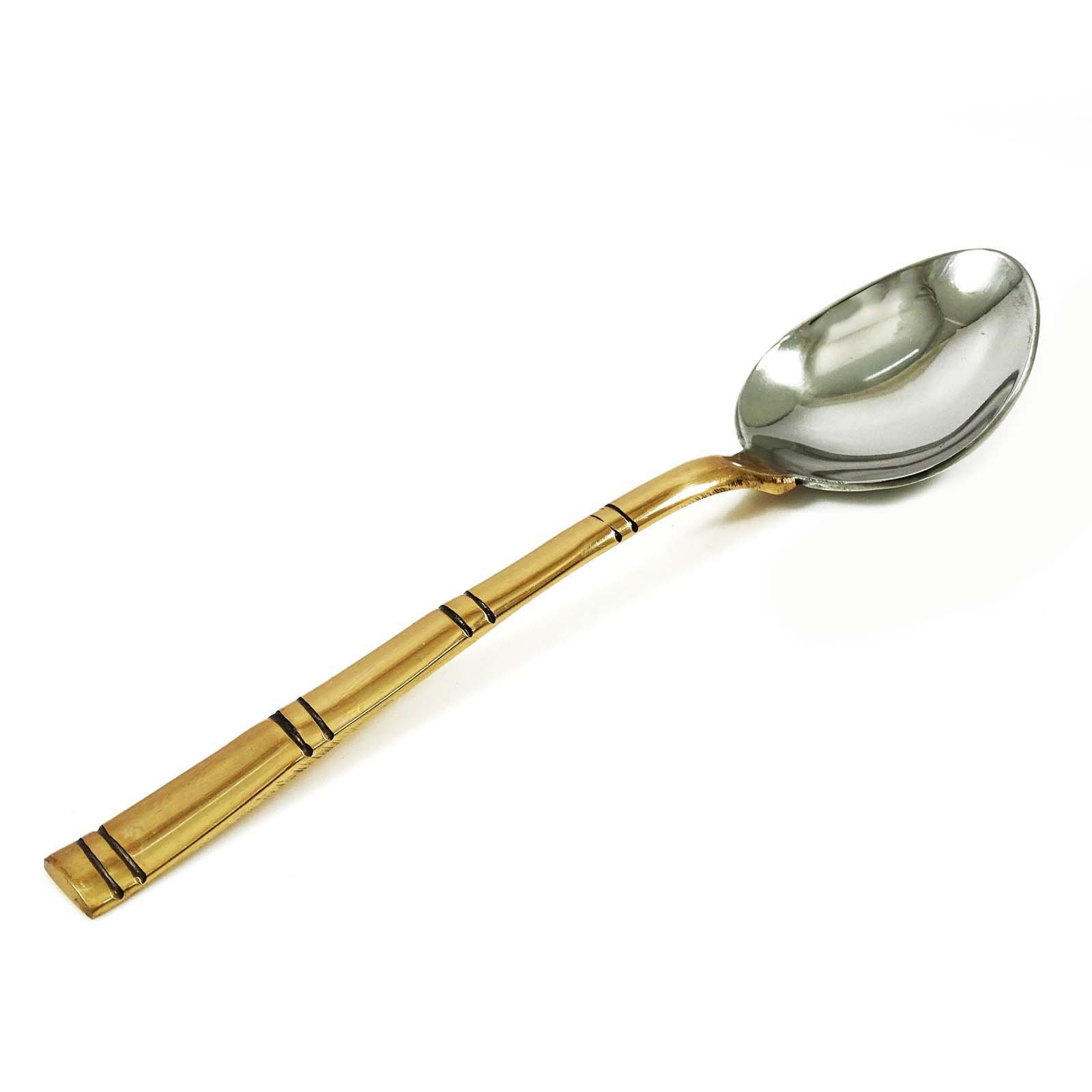 **Traditional Indian Copper Kadhai Spoon - Handcrafted Cookware for Authentic Indian Cooking - Perfect for Stir-Frying, Tempering, and Serving**