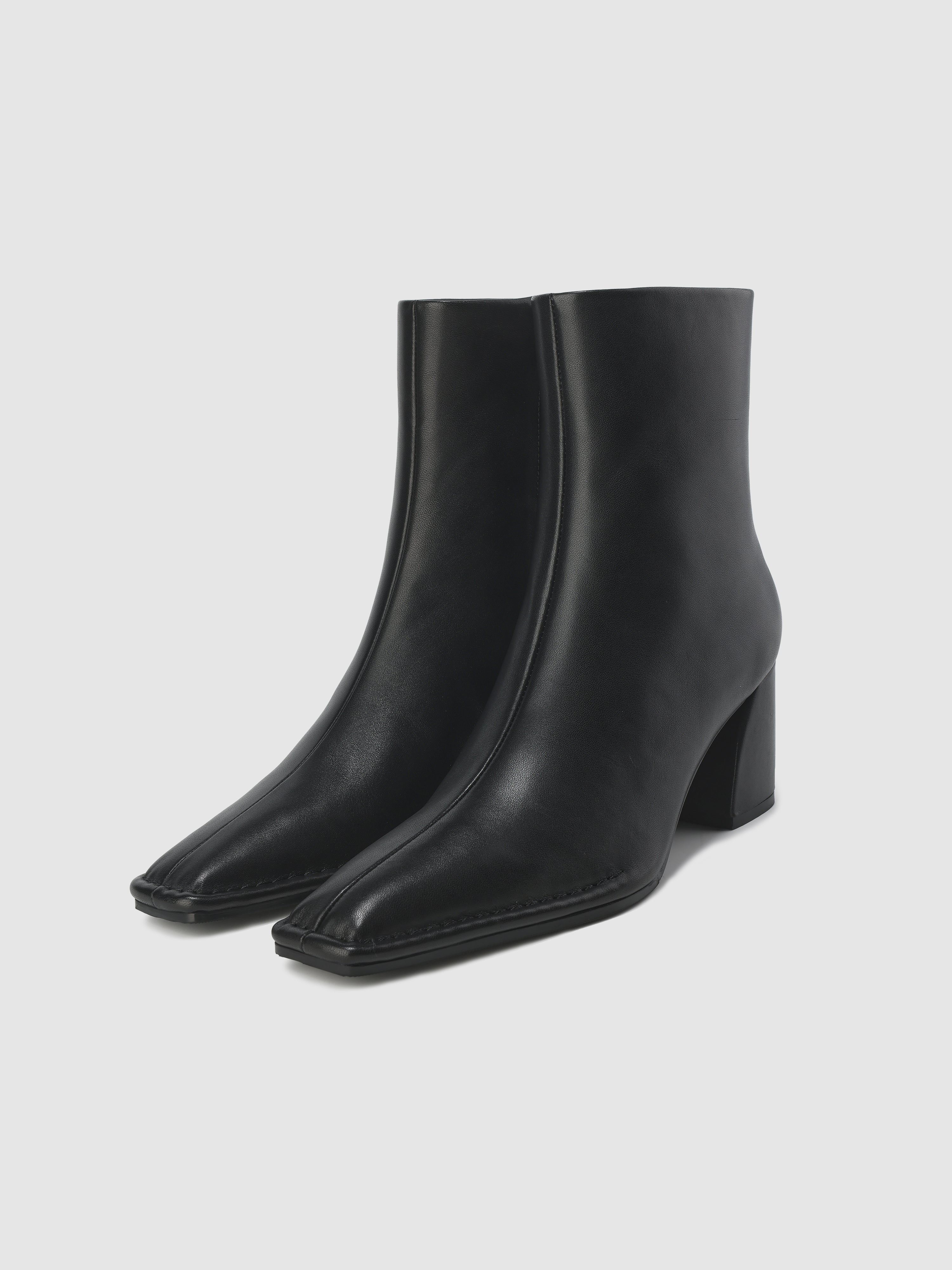 Square Toe Ankle Boots for Women - Chunky Heel Chelsea Boots | Comfortable & Stylish Fall Winter Shoes | Perfect for Office, Casual Outfits & Date Nights