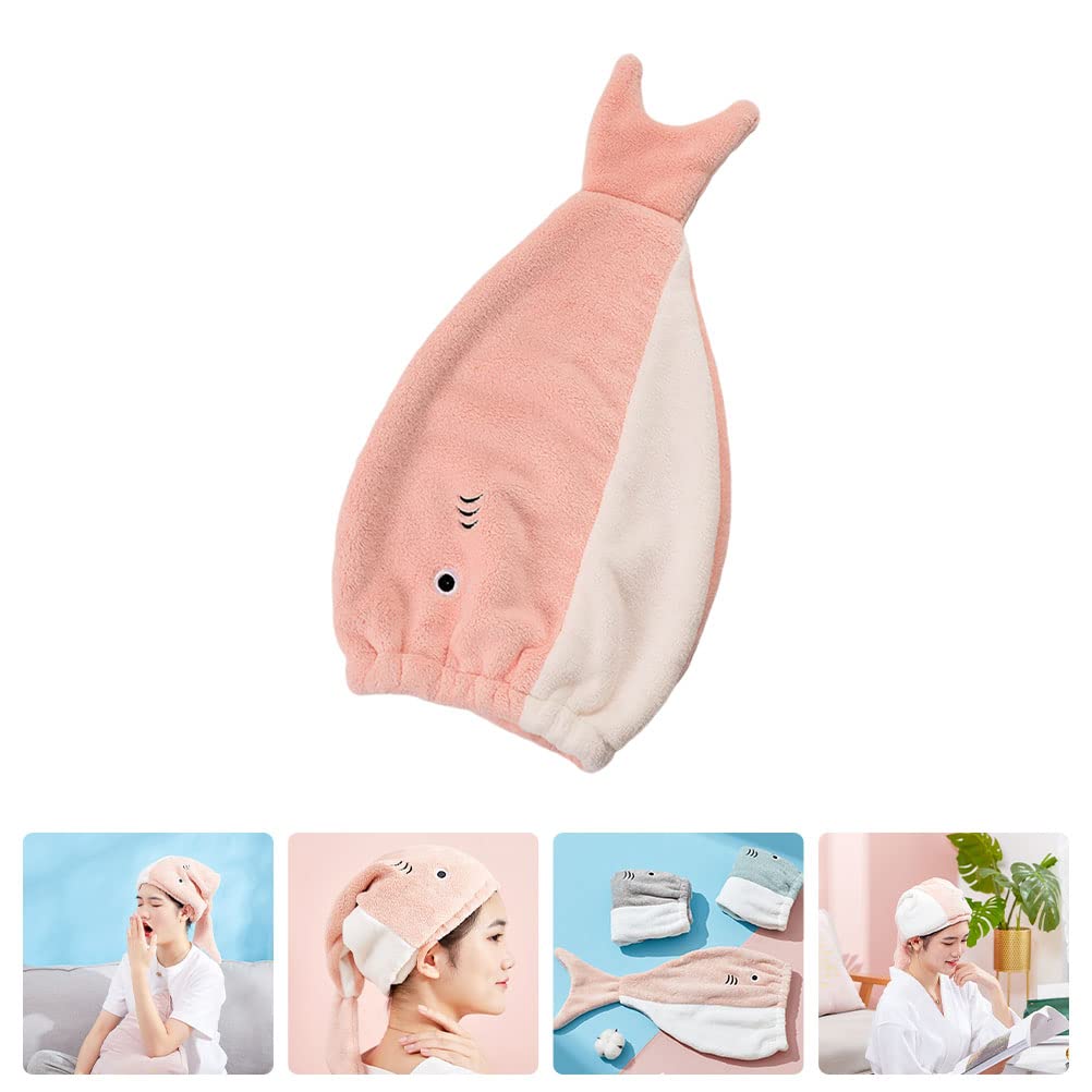 Uonlytech Women's Quick Dry Hair Cap - Polyester Small Fish Towel for Shower & Travel