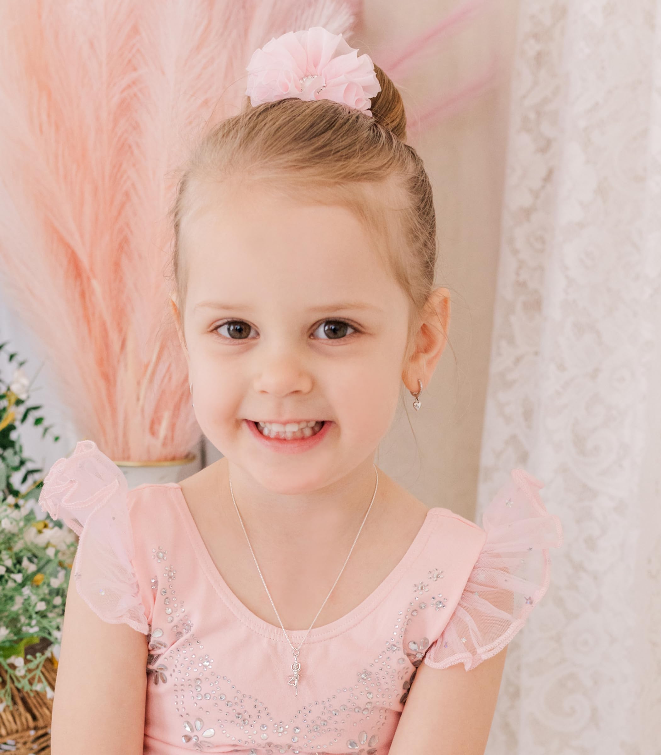 Precious Pieces Sterling Silver Ballerina Charm Necklace for Girls - Perfect for Birthdays, Dance Recitals & Special Occasions