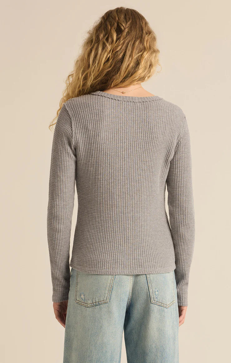 Z Supply Women's Arlet Thermal Long Sleeve Top - Soft & Warm Winter Layering Shirt for Casual Outfits & Outdoor Activities