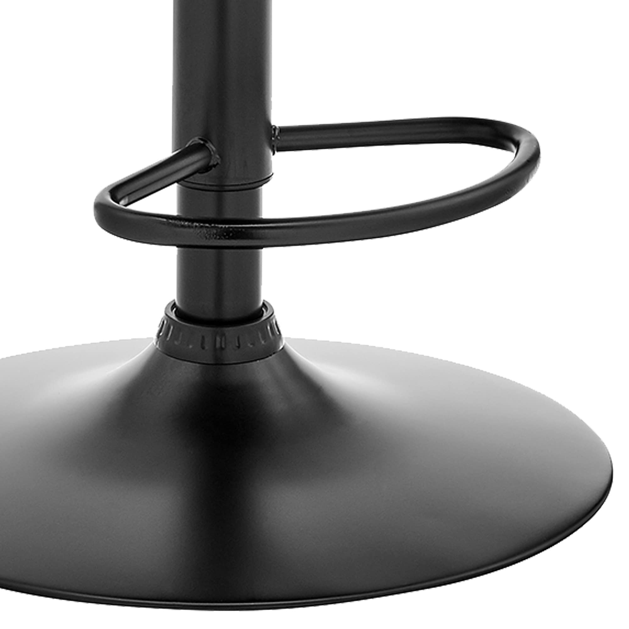 Benjara 21-Inch Black Metal & Leatherette Swivel Bar Stool - Modern Counter Height Stool for Kitchen Island, Bar, or Breakfast Nook