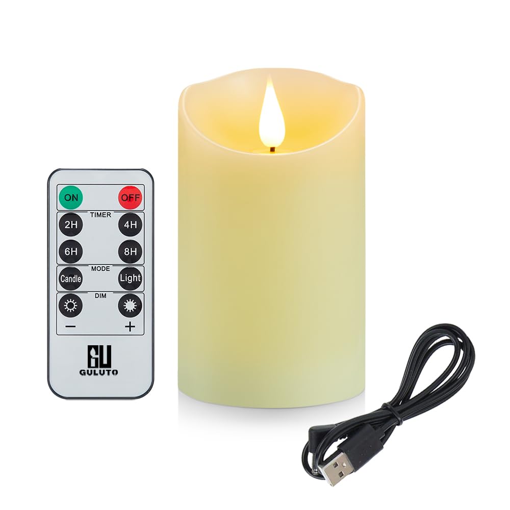 Rechargeable LED Candles with Remote - Flameless Pillar Candles for Home Decor, Weddings & Holidays