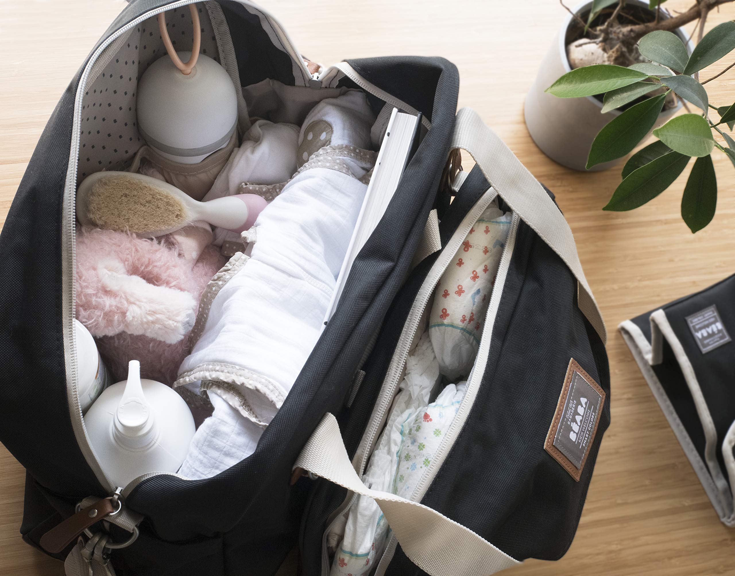 BEABA Geneva Multifunctional Baby Diaper Bag with Adjustable Strap for Stroller - Waterproof, Spacious & Stylish Diaper Backpack for Moms - Perfect for Travel, Shopping & Daily Outings with Baby