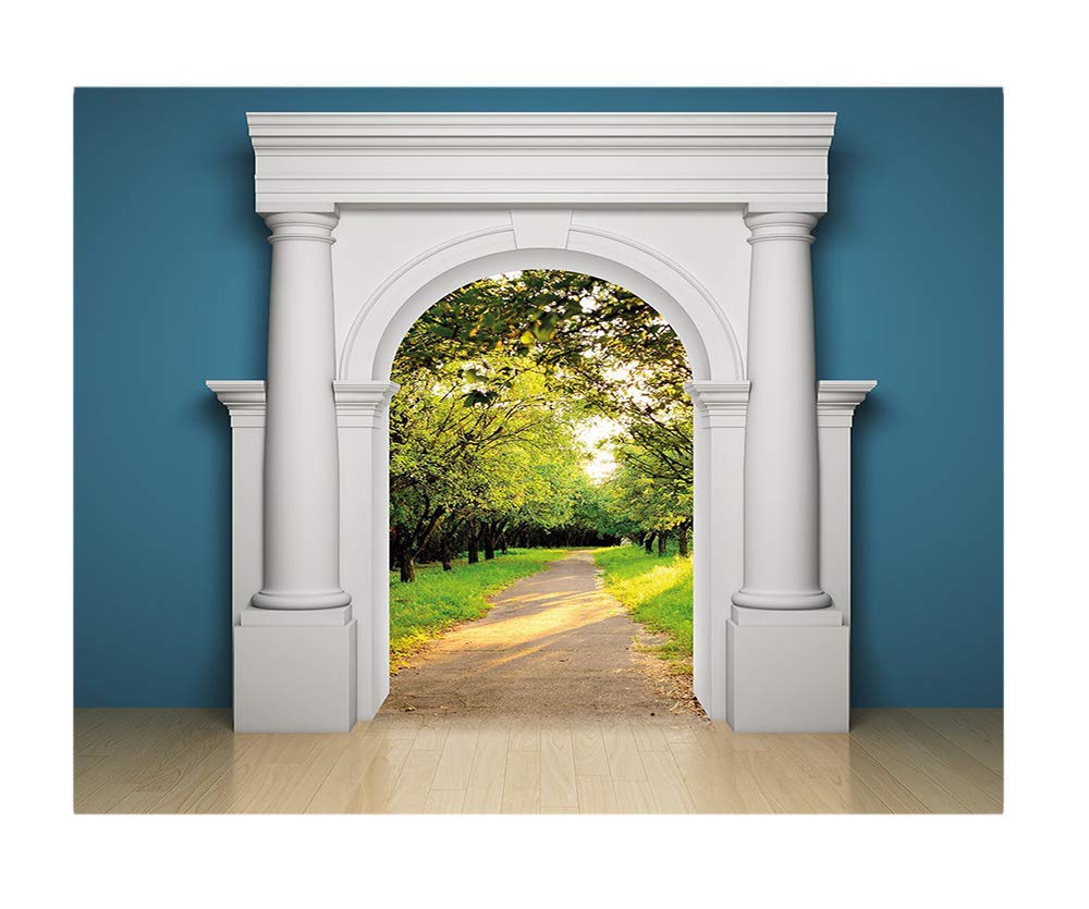 100x100 Inches Peel and Stick Wallpaper - Abstract Arches Enchanted Forest Mural, Self-Adhesive Removable Wall Decor for Home & Office | Perfect for Living Room, Bedroom, or Workspace Accent Wall