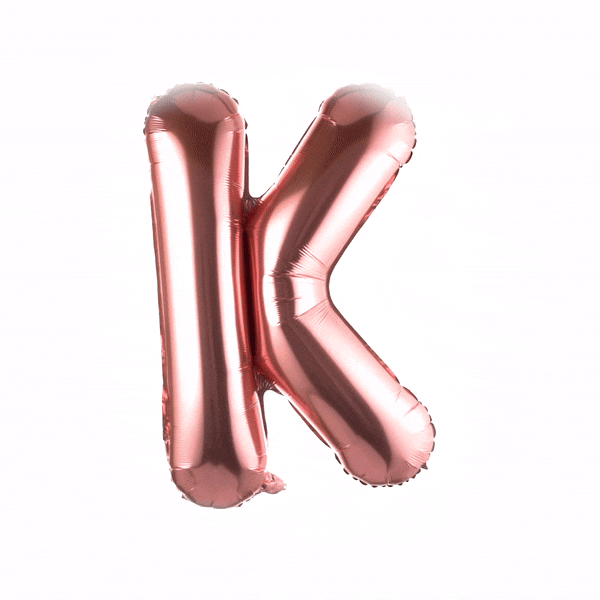 Rose Gold Mylar Letter K Balloon - 40 Inch Large Foil Balloon for Birthday Party Decorations, Wedding, Baby Shower & Graduation Events (1 Count)