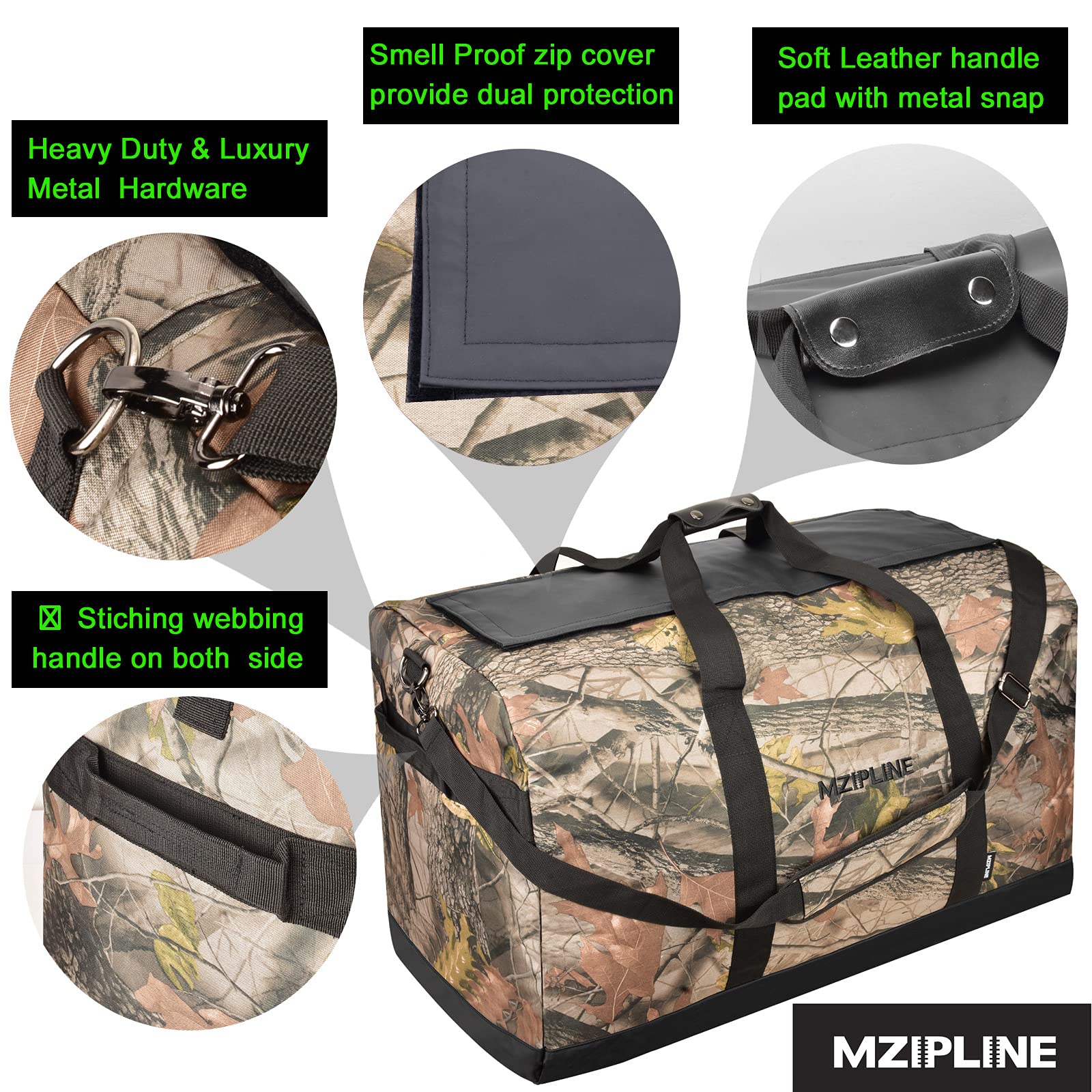 **XXL Extra Large Duffle Bag - Smell Proof & Foldable - 130L Big Capacity Travel Duffel Bag for Gym, Sports, Overnight & Weekender Trips - Carbon Lining for Odor Control - Perfect for Travel, Camping & Workouts**