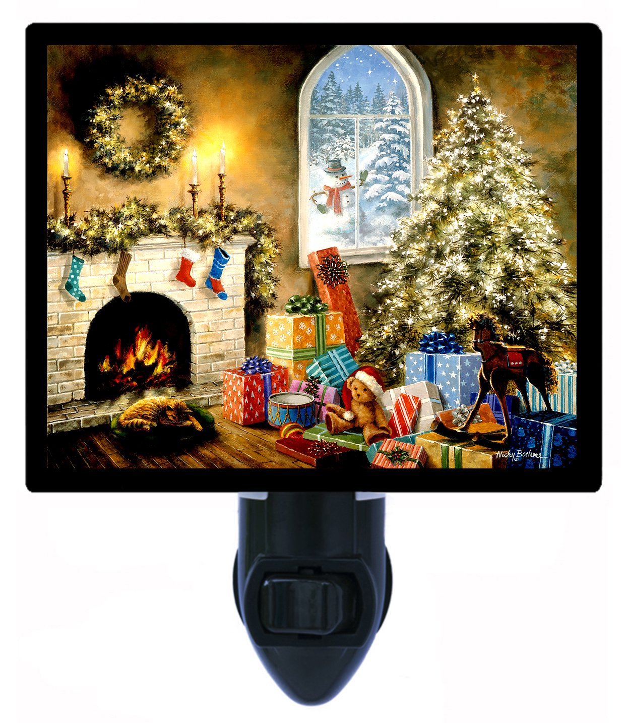 Christmas LED Night Light - Not a Creature Was Stirring Holiday Decor for Bedroom, Nursery & Home Decor