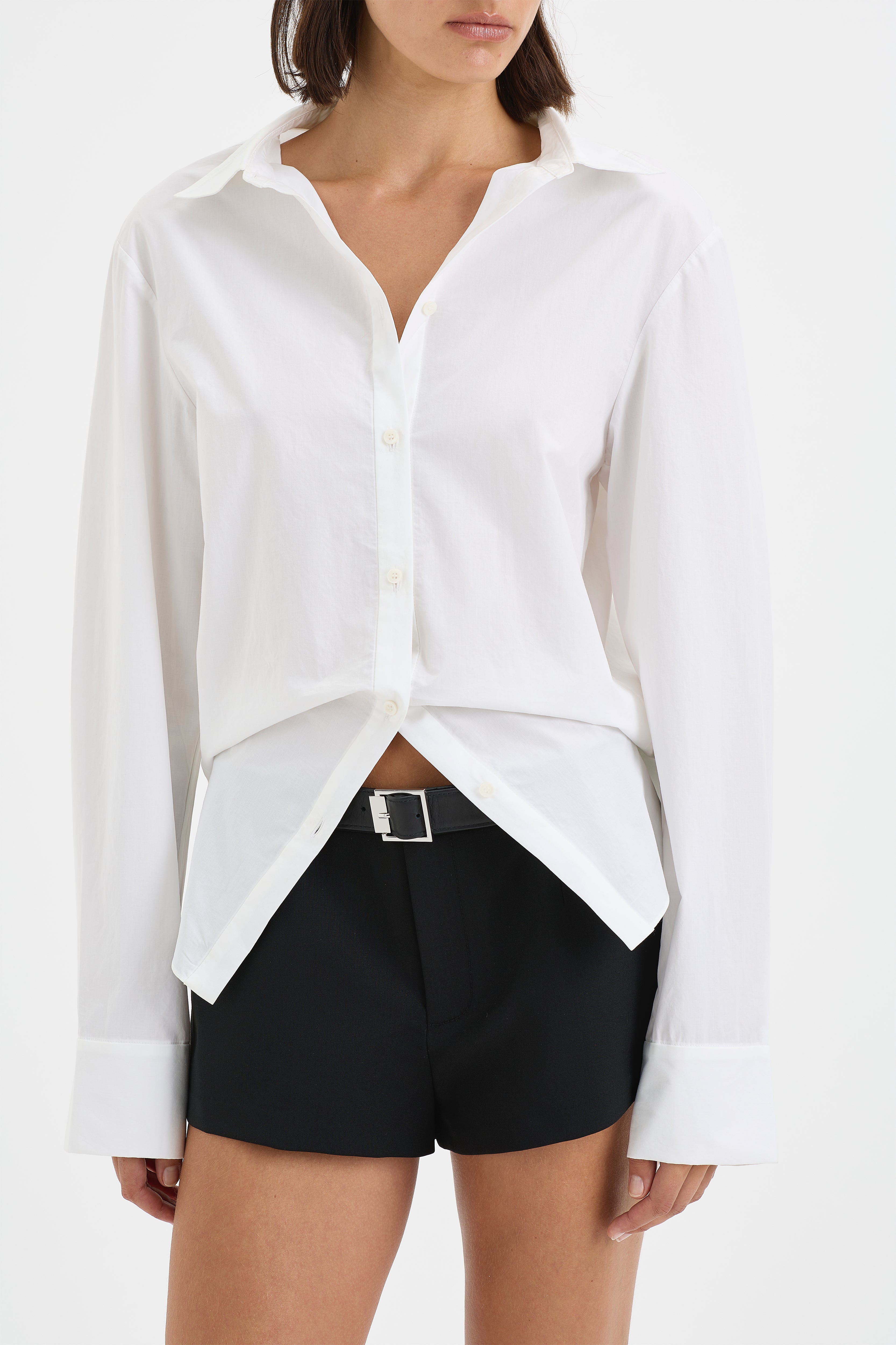 Men's Slim Fit White Corso Tie Shirt - Elegant Formal Dress Shirt for Business, Office, and Special Occasions