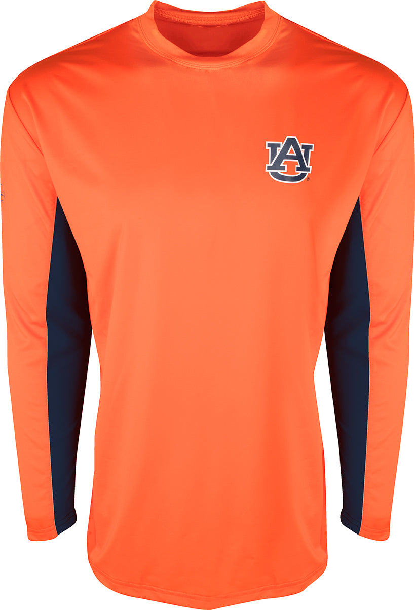Auburn Long Sleeve Performance Crew Shirt for Men - Moisture Wicking, Breathable & Comfortable Workout Top for Running, Gym & Outdoor Activities