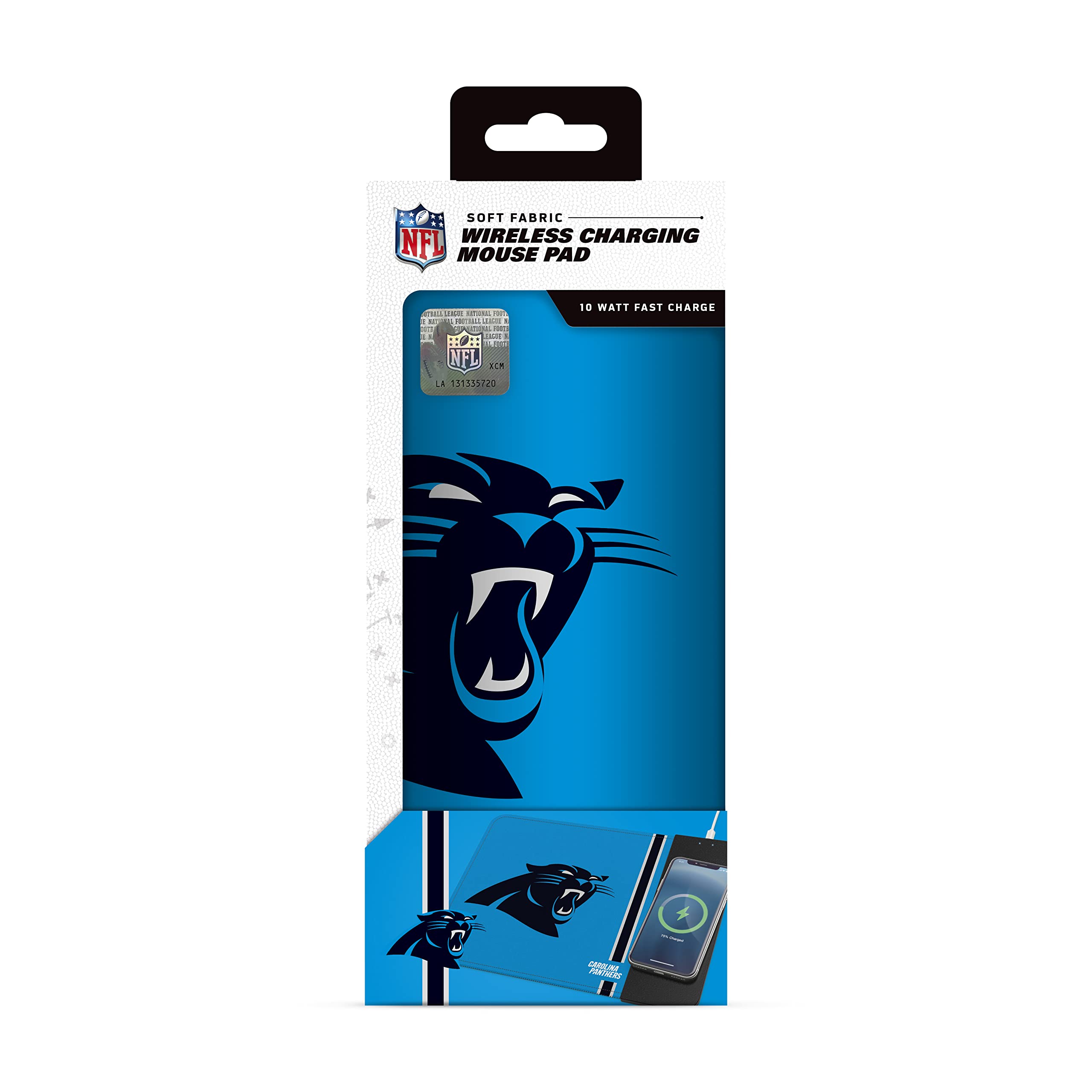 SOAR NFL Team Logo Wireless Charging Mouse Pad - Fast Qi Charging Mousepad for Desk, Compatible with iPhone & Android - Perfect for Office, Gaming & Home Workspace