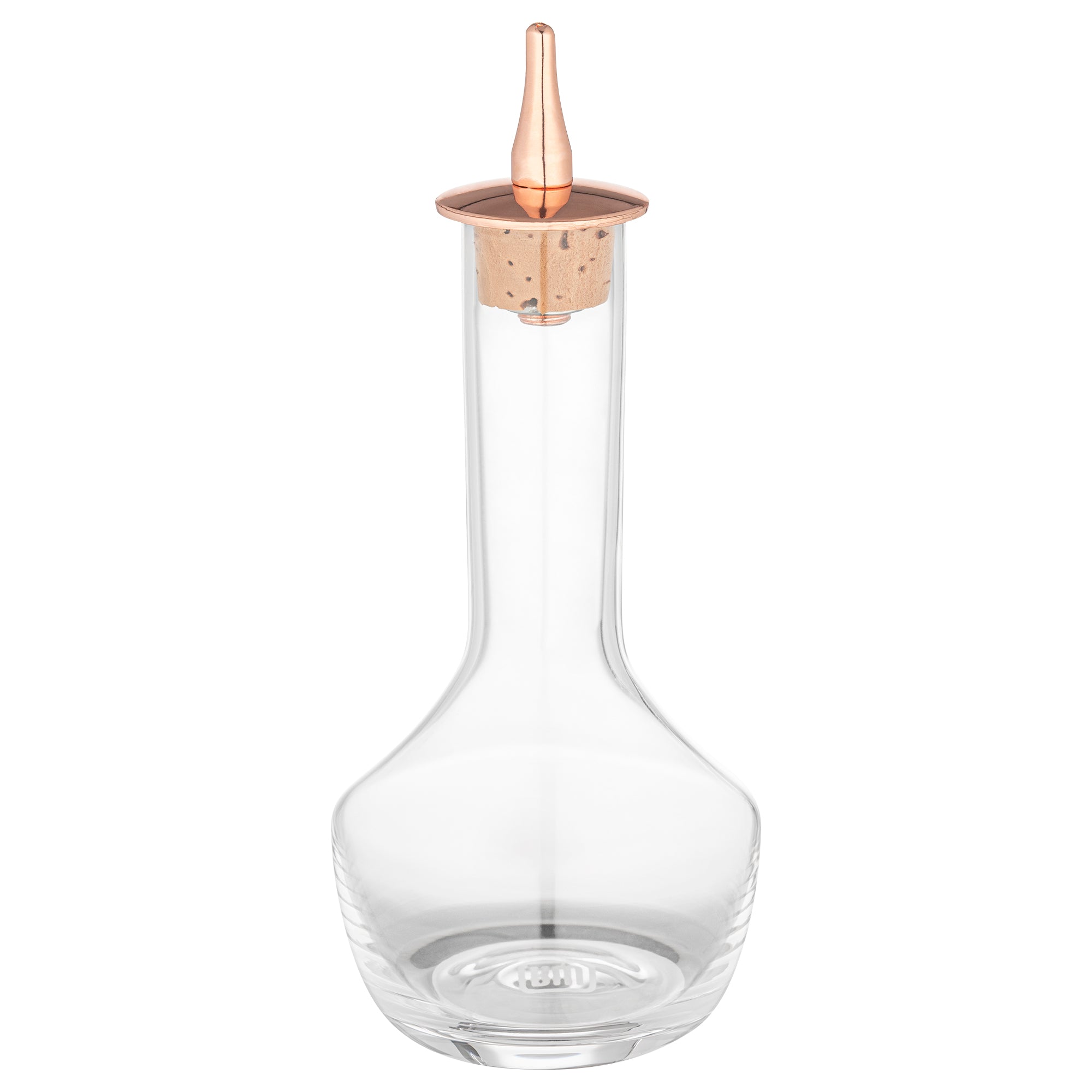 Premium 4 oz Glass Bitters Bottle - Modern Style with Copper Plated Dasher (5.75