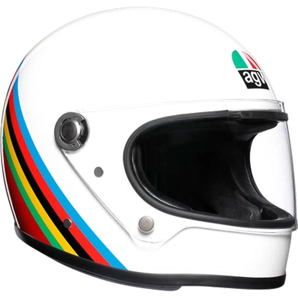 AGV X3000 Gloria Red/White/Olympic Motorcycle Helmet - DOT & ECE Certified for Racing, Street & Track Riding - Lightweight & Aerodynamic Design for Ultimate Comfort & Safety
