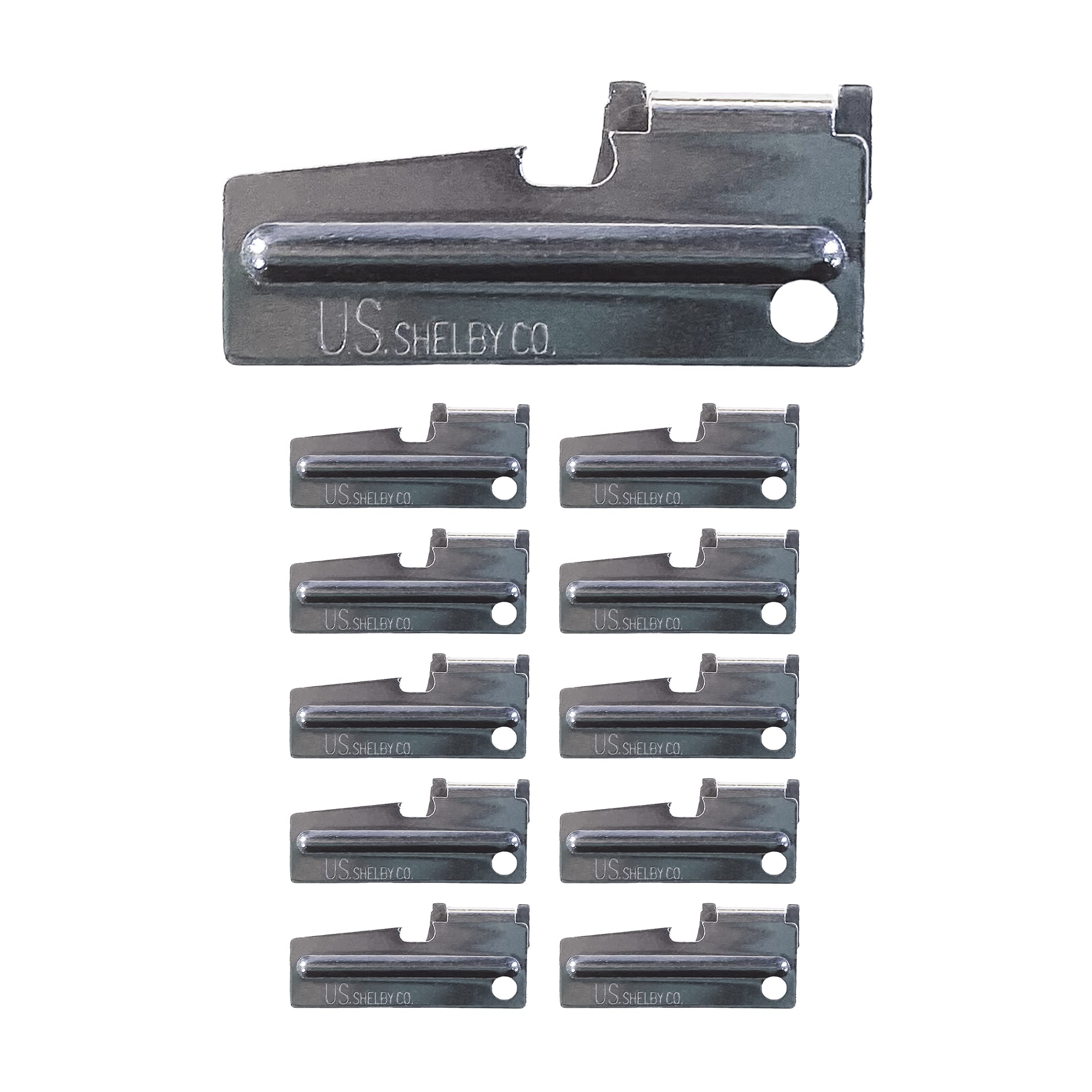 P-38 Can Openers - US Shelby Model P38 Military Grade Stainless Steel Can Openers (10 Pack) - Compact & Durable for Camping, Hiking, Emergency Kits & Survival Gear