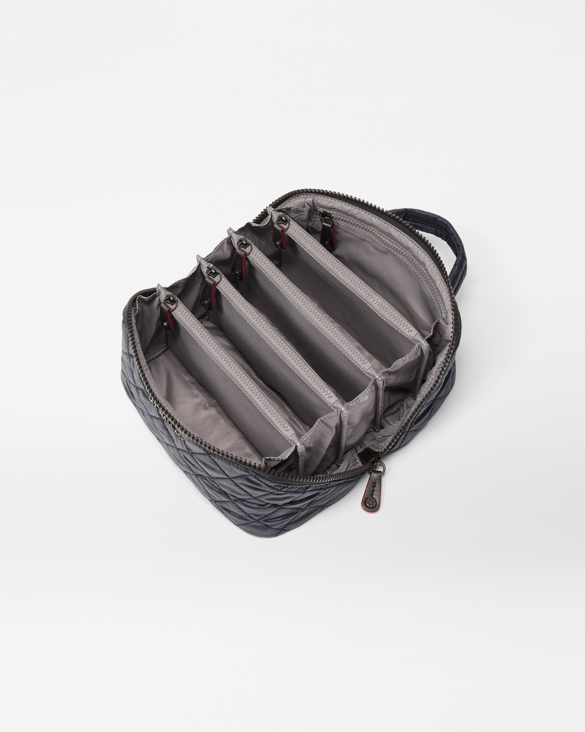 Black Metro Accordion Cosmetic Bag - Expandable Makeup Organizer for Travel & Daily Use | Perfect for Cosmetics, Toiletries & Jewelry Storage