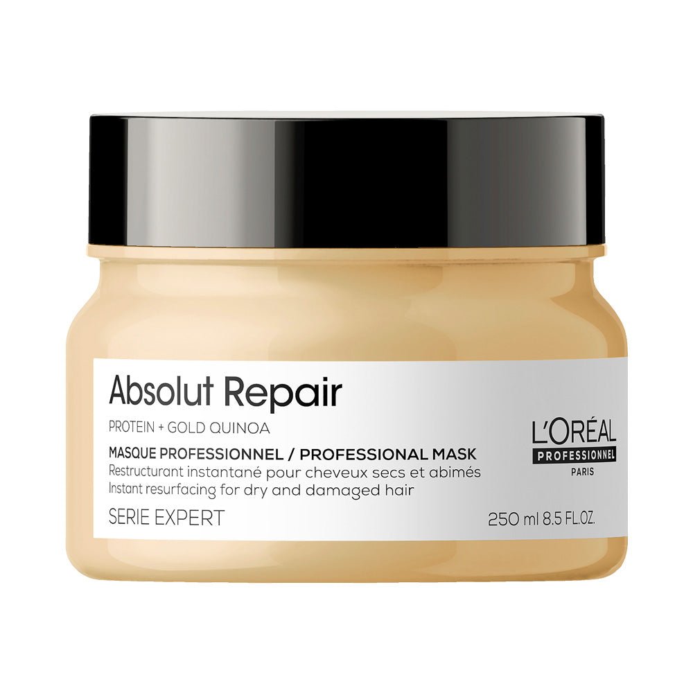 L'Oreal Professionnel Serie Expert Absolut Repair Mask 250ml - Deep Conditioning Hair Treatment for Damaged & Dry Hair - Salon Quality Hair Care for Split Ends & Breakage - Perfect for Home & Professional Use