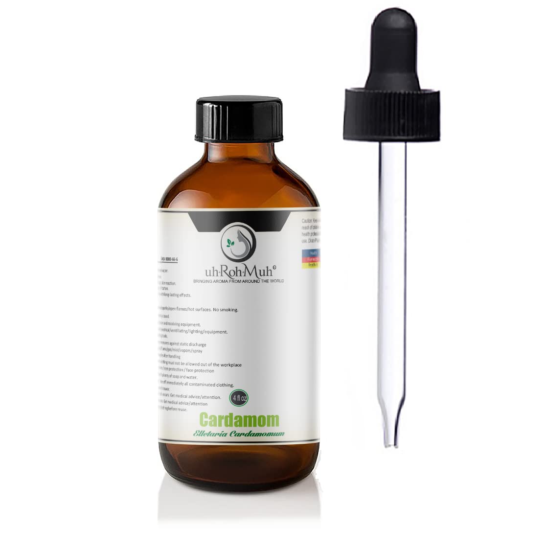 100% Pure Cardamom Essential Oil - 4oz Natural Aromatherapy Oil from Guatemala for Diffusers, Massage & DIY Skincare