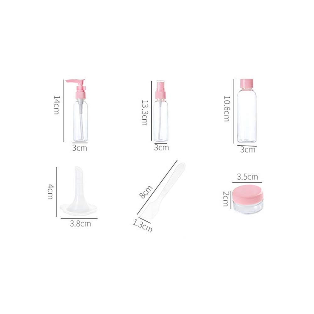 VIHAX 8-Piece Empty Plastic Travel Bottles Set - Leak-Proof Portable Cosmetic Containers for Makeup, Lotion, Shampoo & Toiletries | Perfect for Air Travel, Gym & Vacation Essentials