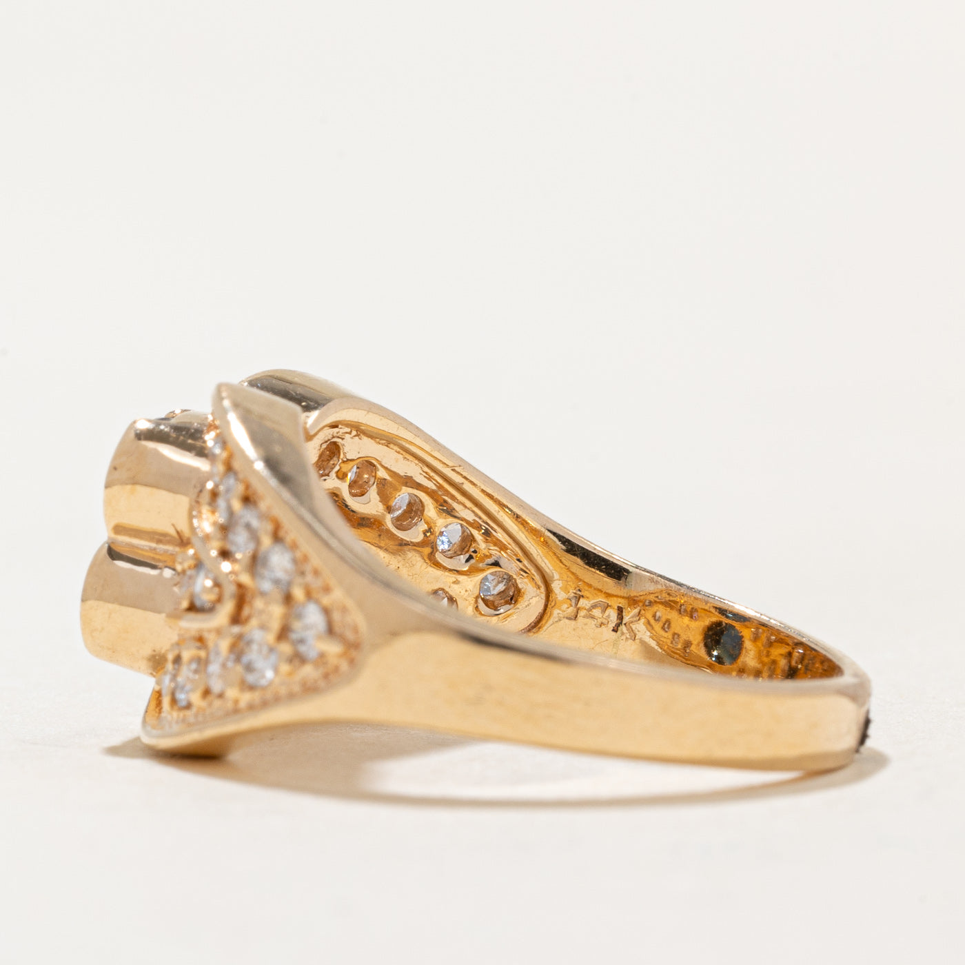Elegant 0.40ctw Sapphire & Diamond Cocktail Ring (0.24ctw Diamonds) - Size 5.25 | Perfect for Evening Parties, Weddings & Special Occasions