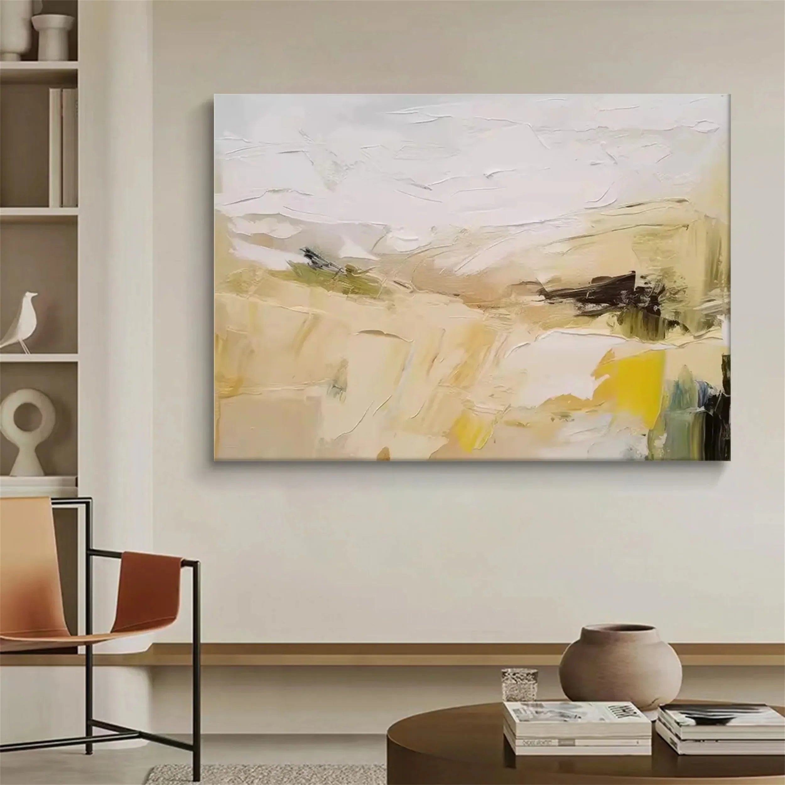 Abstract Painting #AB 112 - Modern Wall Art for Home & Office Decor | Handmade Canvas Artwork for Living Room, Bedroom & Office Spaces