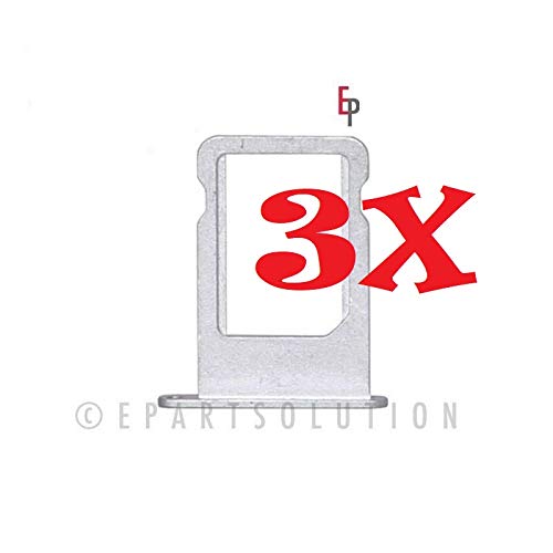 3-Pack iPhone 5S/5SE Nano SIM Card Tray Slot Holder Replacement - Silver | Compatible with iPhone 5S & SE 1st Gen | Durable SIM Tray for Easy Installation & Repair | Perfect for DIY Phone Fixes & SIM Card Swaps