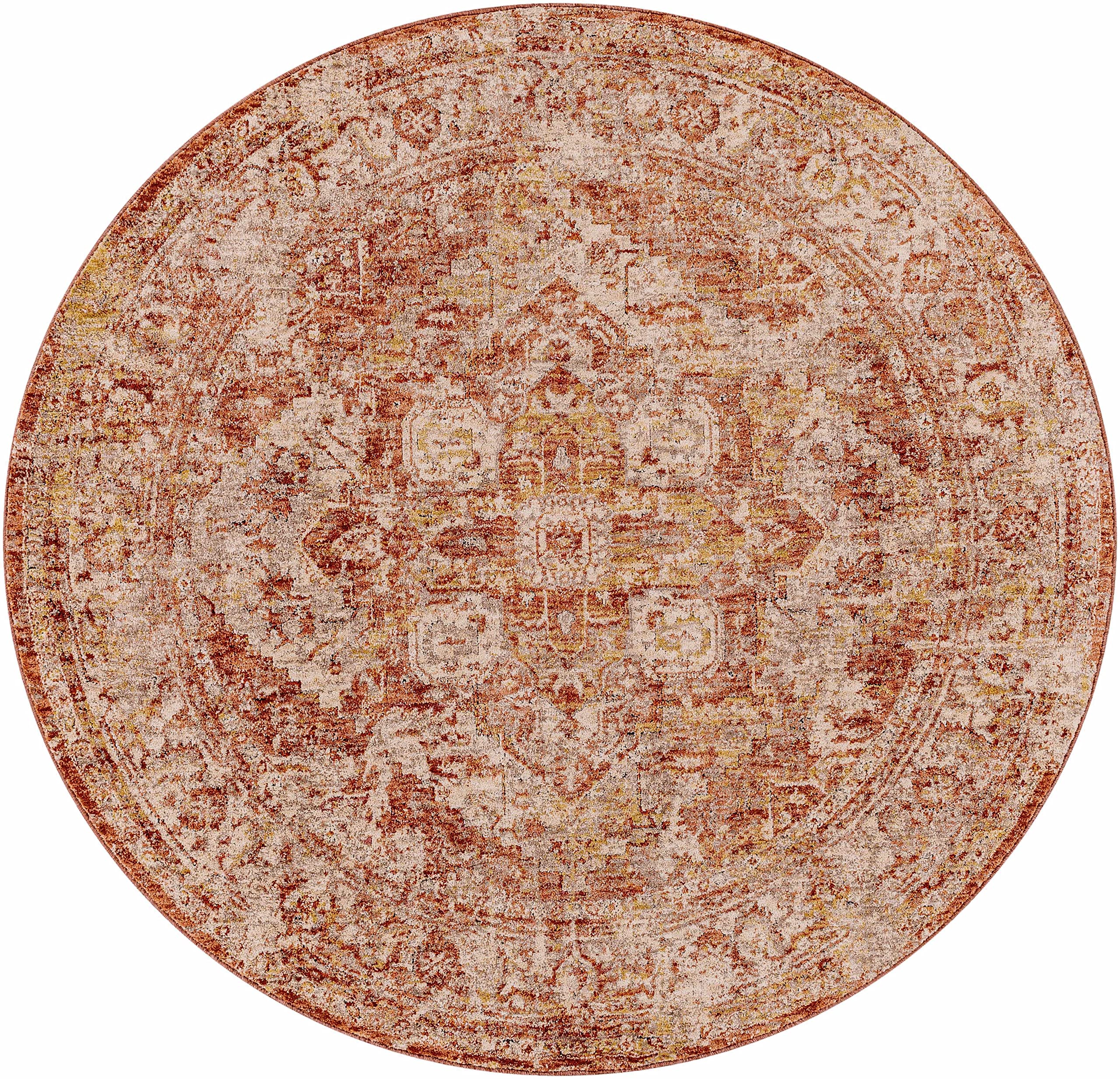 Hauteloom Strathbogie Traditional Beige Brown Red Area Rug 6'7