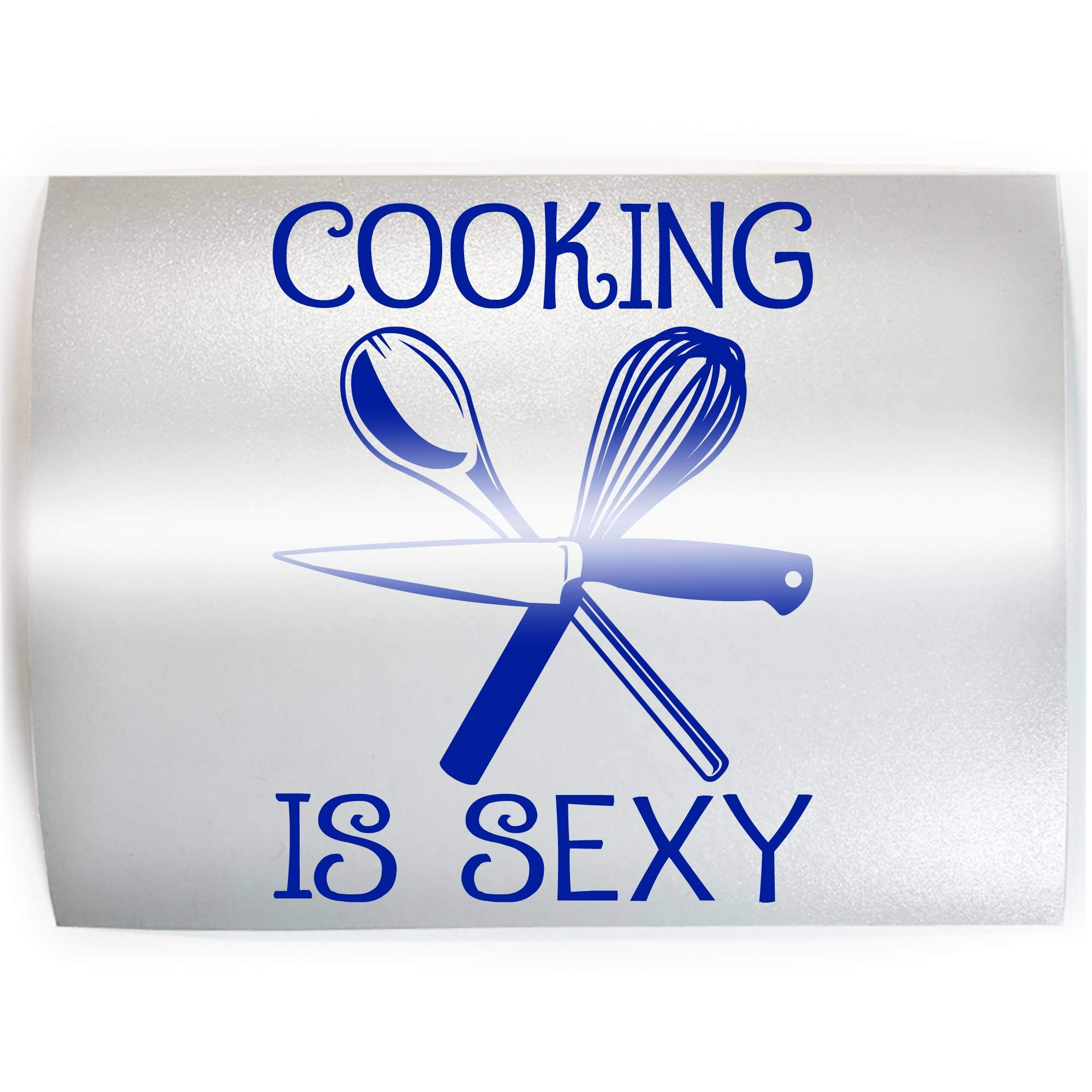 Funny 'Cooking is Sexy' Vinyl Decal Sticker for Chef & Baker - Multiple Colors & Sizes - Perfect for Laptops, Water Bottles & Kitchen Decor