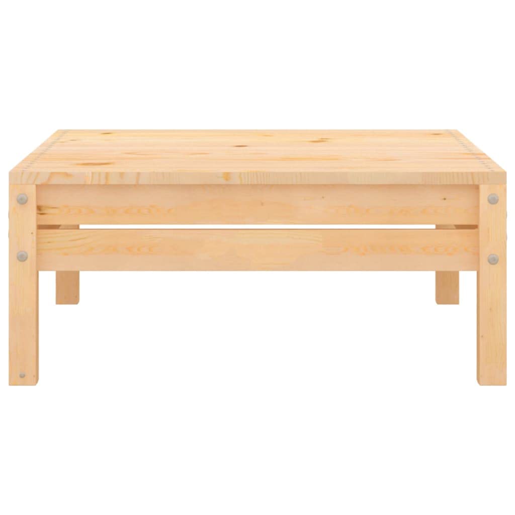 All-Weather Outdoor Patio Footstool - Solid Pinewood Garden Stool for Balcony, Lawn & Backyard - Perfect for Relaxing, Sunbathing & Outdoor Decor