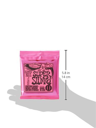 Ernie Ball Super Slinky Nickel Wound Electric Guitar Strings 6-Pack (9-42 Gauge) - Best for Rock, Blues & Metal - Perfect for Live Performances & Studio Recording