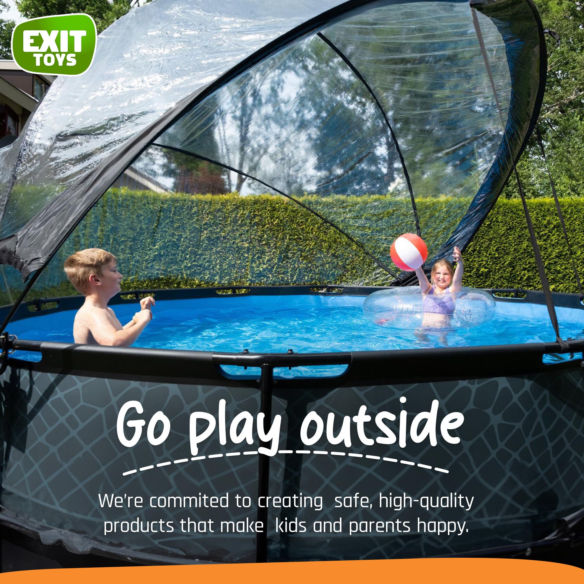 14-Foot Round All-Weather Pool Dome Cover - Heavy Duty Outdoor Pool Enclosure for Inground & Above Ground Pools - UV Resistant, Waterproof Protection for Clean & Warm Water - Perfect for Backyard, Garden & Patio Use