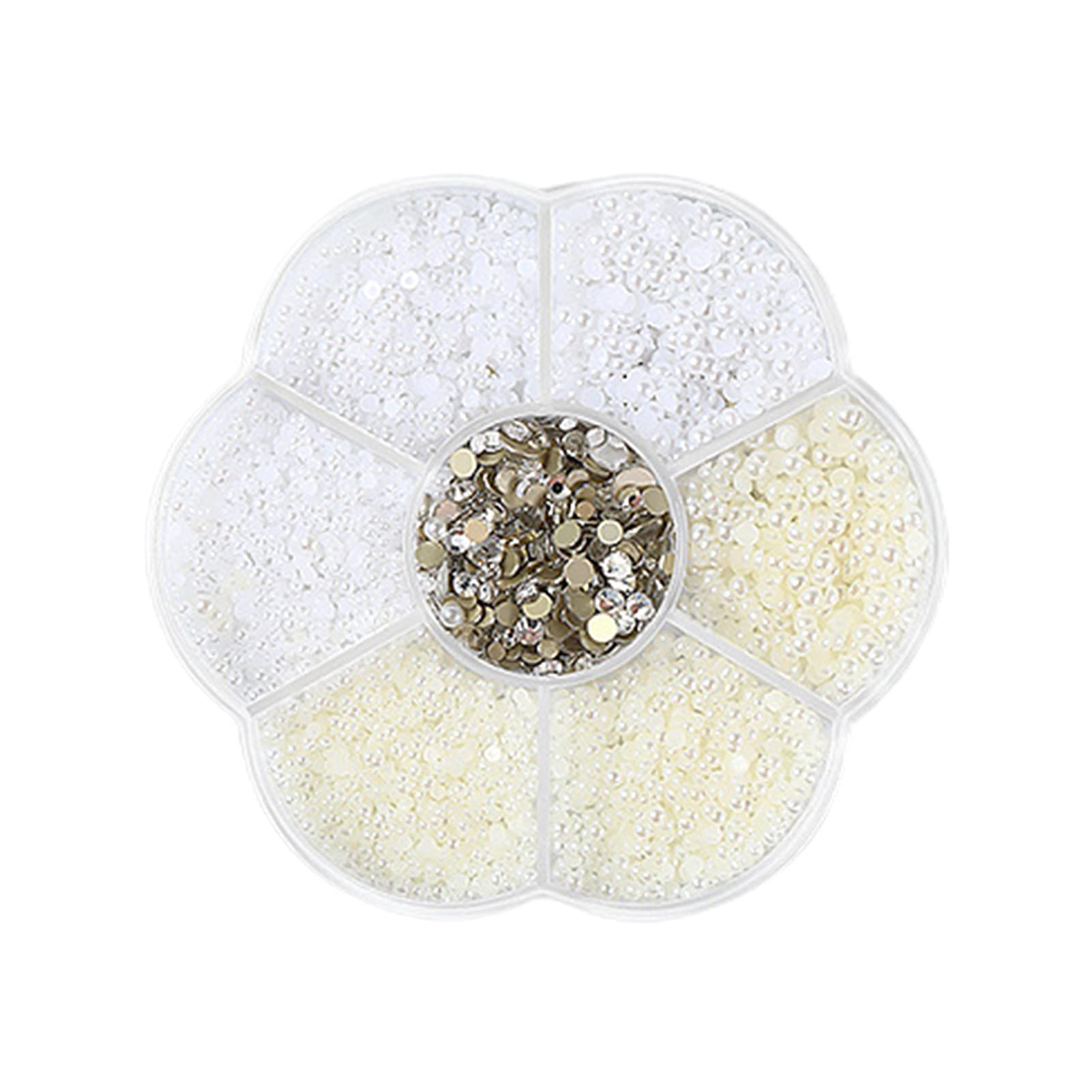 Premium Resin Nail Art Decorations - Pearls & Sequins for Manicure, Salon & Photography | Safe & Non-Toxic Nail Accessories | Perfect for DIY Nails, Bridal Makeup, and Professional Nail Salons