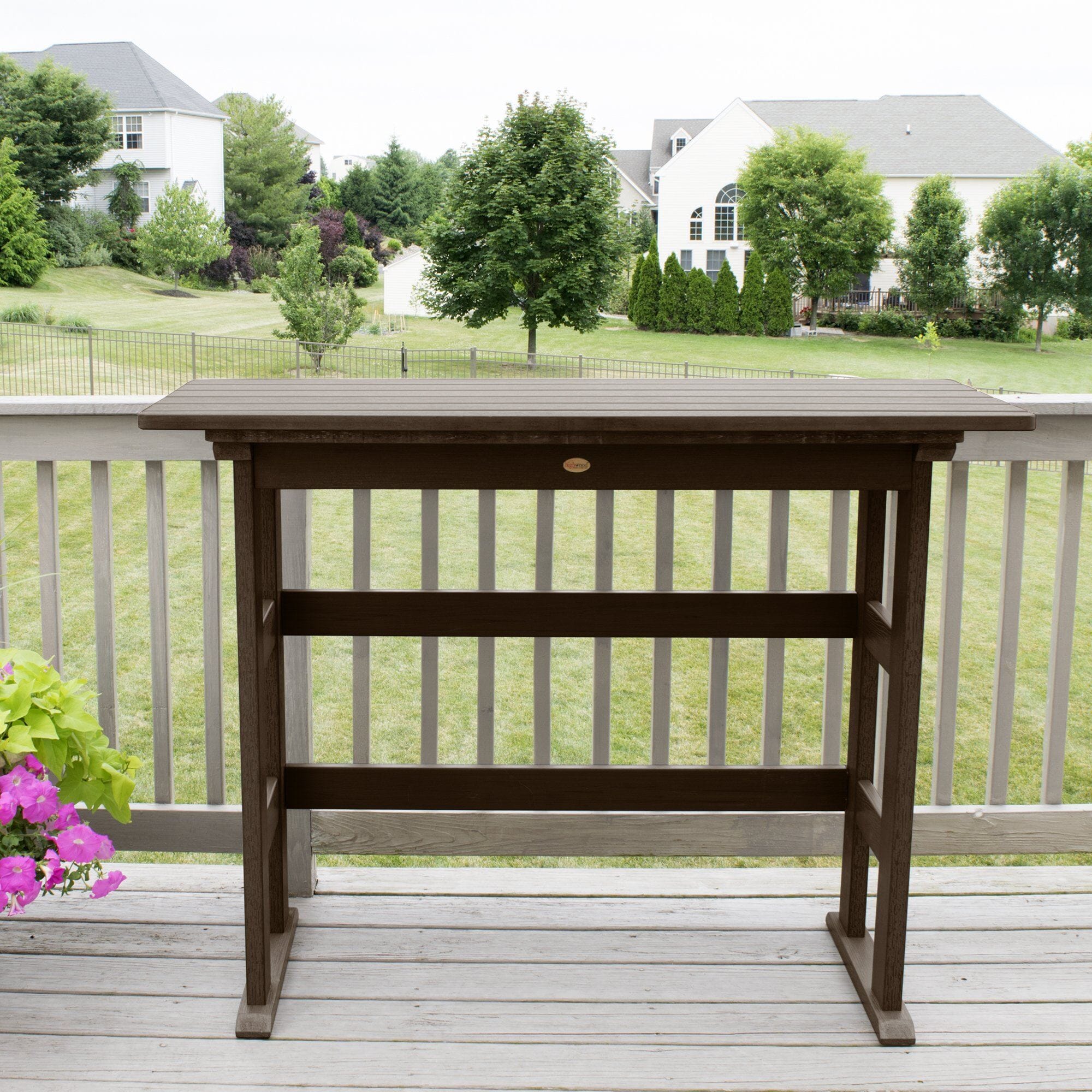 Refurbished Lehigh Bar Height Balcony Table - Outdoor Bistro Set for Patio, Deck & Small Spaces - Perfect for Coffee, Dining & Relaxing