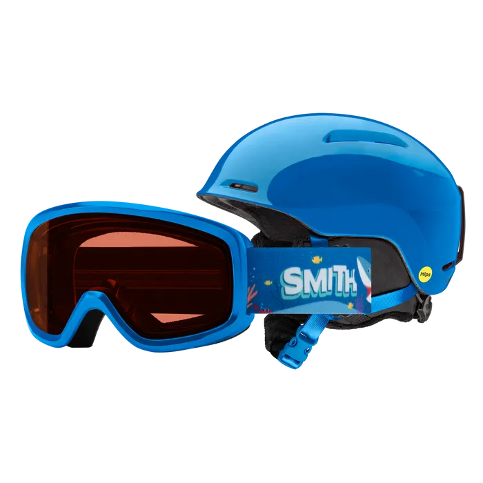 Smith Glide Junior MIPS Helmet with Snowday Combo 2025 - Kids' Ski & Snowboard Safety Gear for Winter Sports Adventures