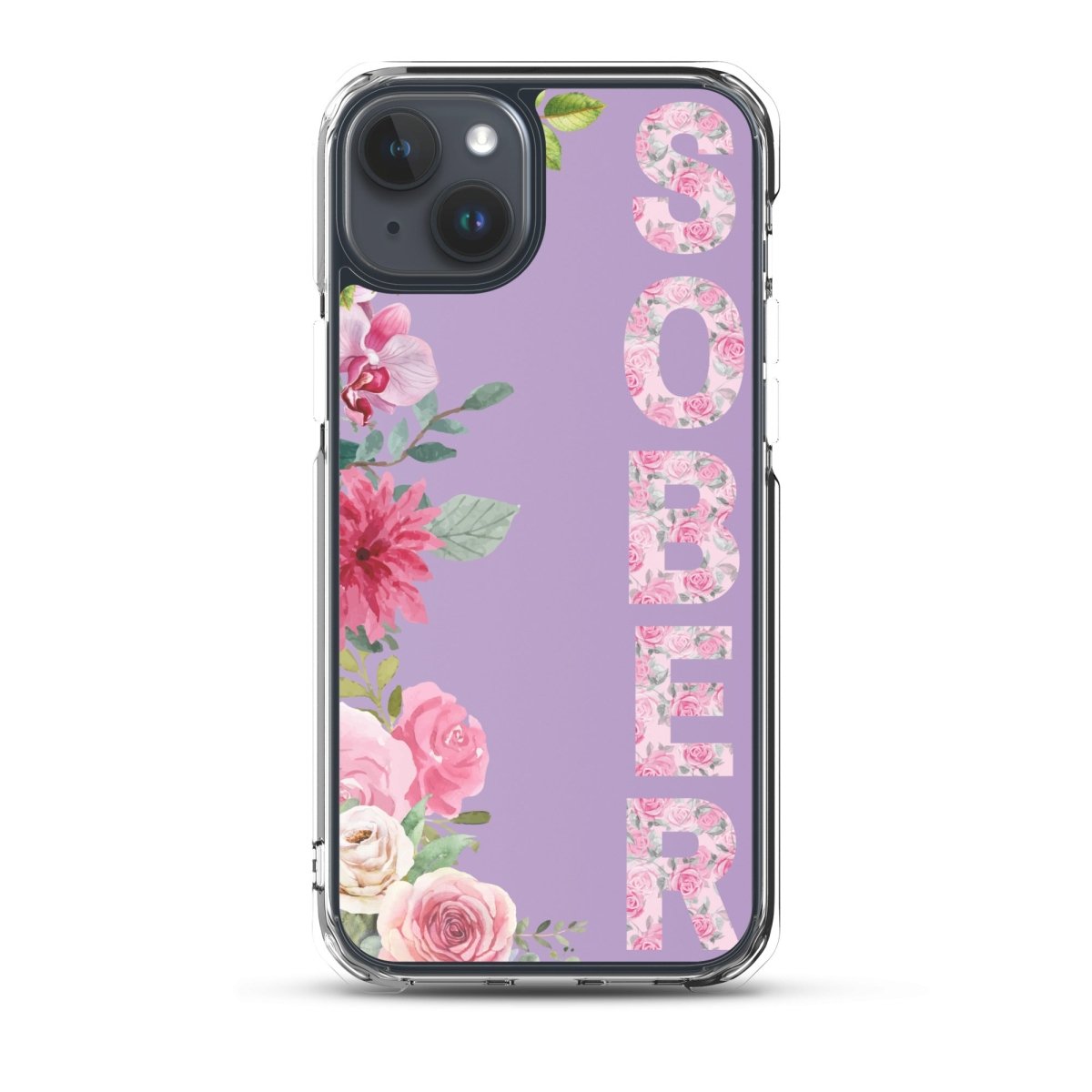 SOBER Rosé Chinoiserie iPhone Case - MagSafe® Compatible Protective Cover for iPhone 13/14/15 Pro - Elegant Floral Design for Women - Perfect for Daily Use, Office & Travel