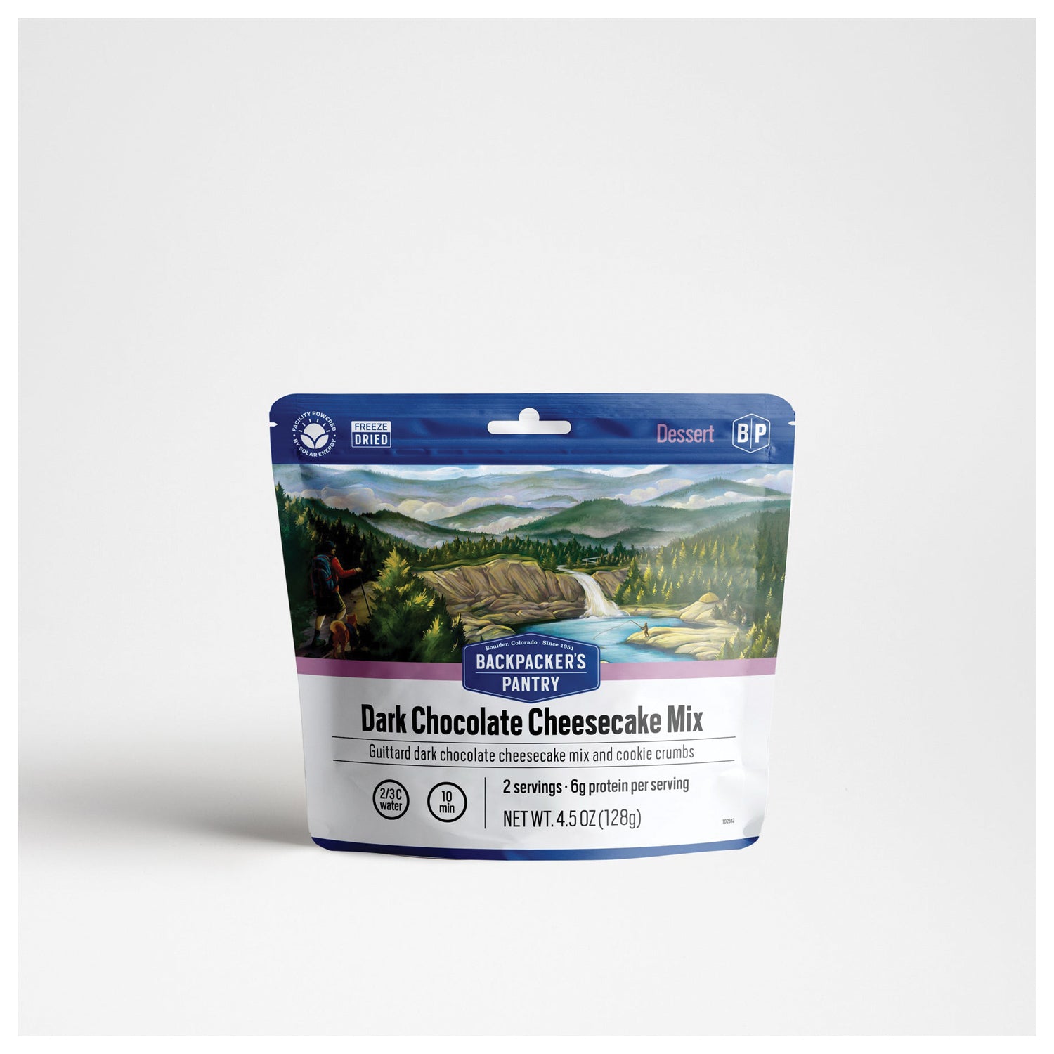 Backpackers Pantry BP Desserts - 2-Person Dark Chocolate Cheesecake | Freeze-Dried Backpacking Meal | Perfect for Camping, Hiking & Emergency Food Storage