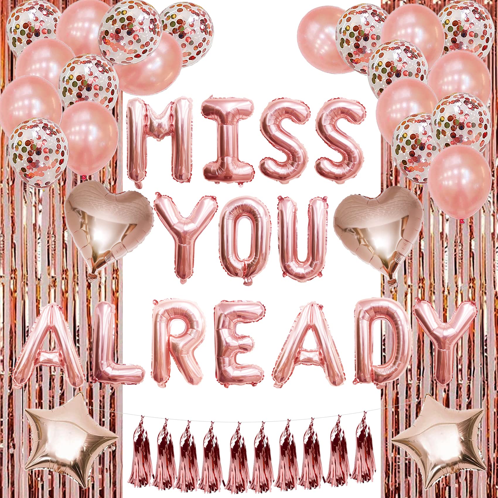 Farewell Party Decorations Set - Goodbye Banner, Balloons & Bon Voyage Decor for Coworkers | We'll Miss You Party Supplies | Office Going Away Celebration & Retirement Sendoff Decorations