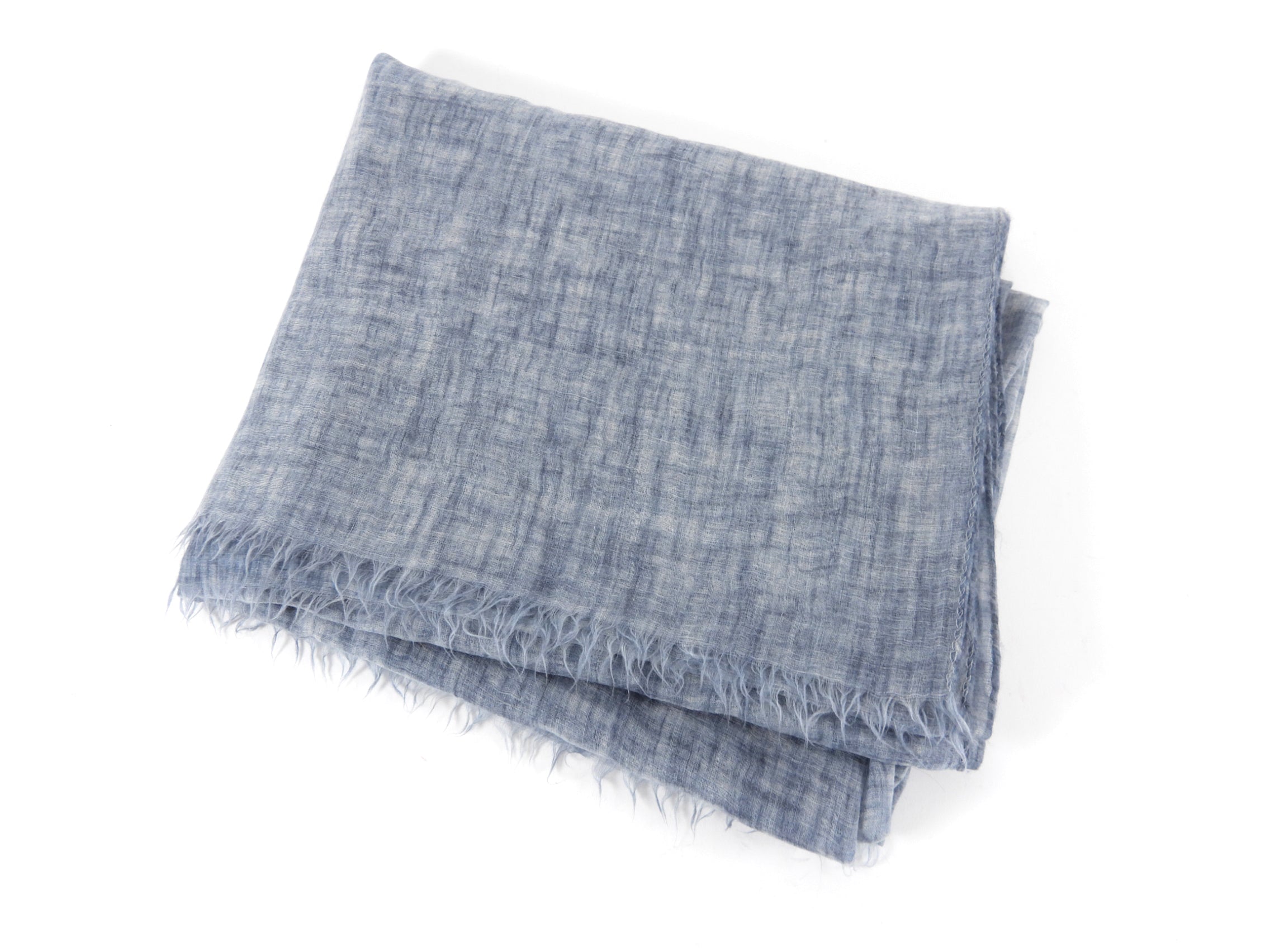 Brunello Cucinelli Blue Cashmere Silk Shawl Scarf - Luxurious Large Wrap for Women, Soft Cashmere Blend, Elegant Fashion Accessory for Winter, Fall, and Special Occasions