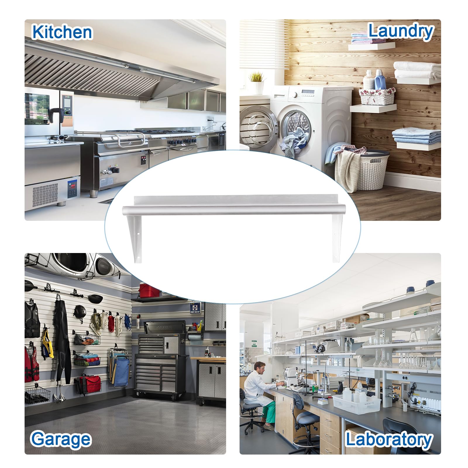 Stainless Steel Wall Mount Shelf 14