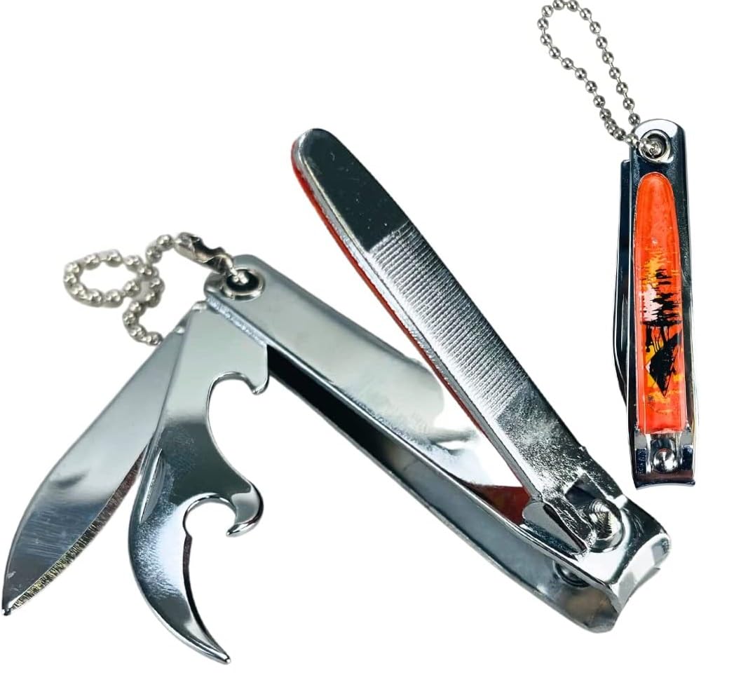 Zenics Professional Stainless Steel Nail Clipper for Thick & Ingrown Toenails - Heavy Duty Men's & Women's Nail Cutter with Comfort Grip (Multicolor) - Perfect for Home, Travel, and Pedicure Care