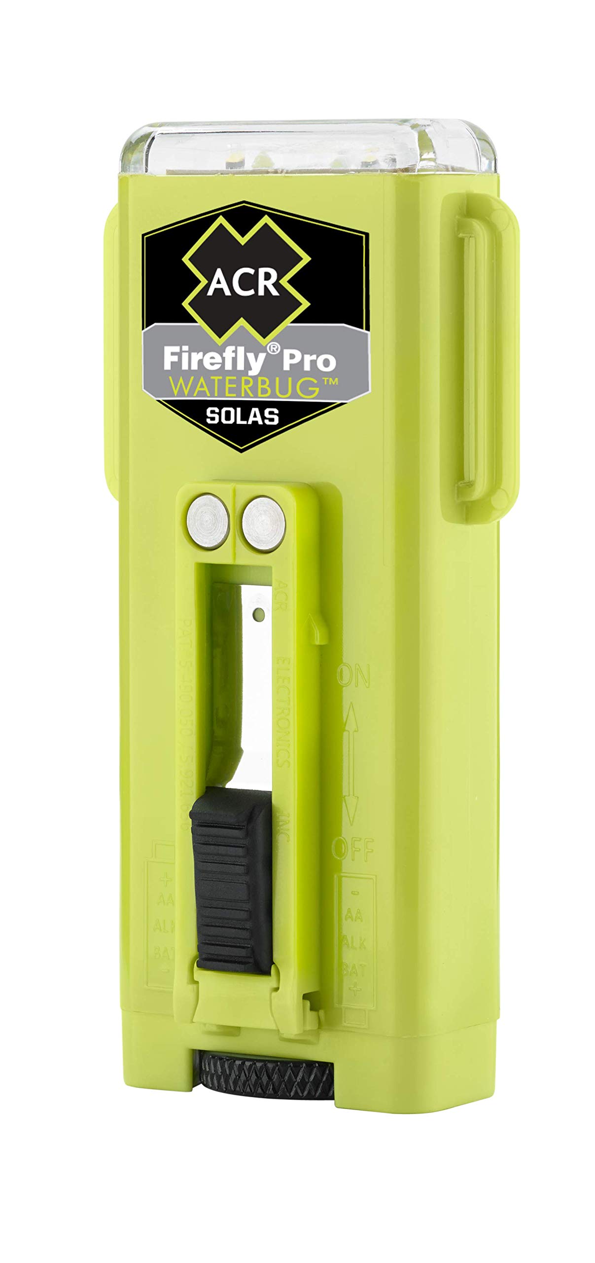 ACR Firefly Pro Waterbug LED Strobe Light - Military-Grade Marine Safety Light with SOS & Steady-On Modes, SOLAS & USCG Certified, High-Intensity Emergency Beacon for Boating, Kayaking & Survival Situations (3971.3)