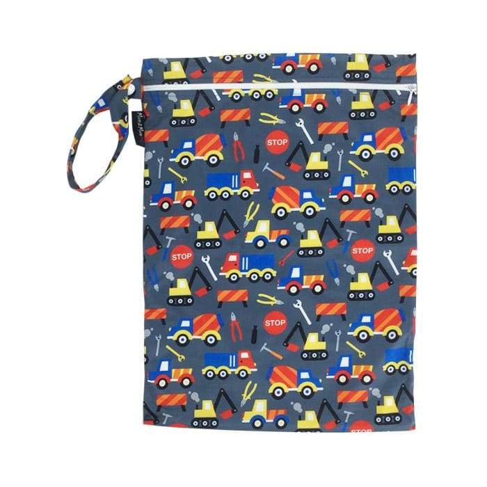 Mum2Mum Waterproof Wet Bag for Baby Clothes, Swimsuits & Diapers - Reusable Travel Pouch for Daycare, Pool & Gym - Machine Washable & Leakproof