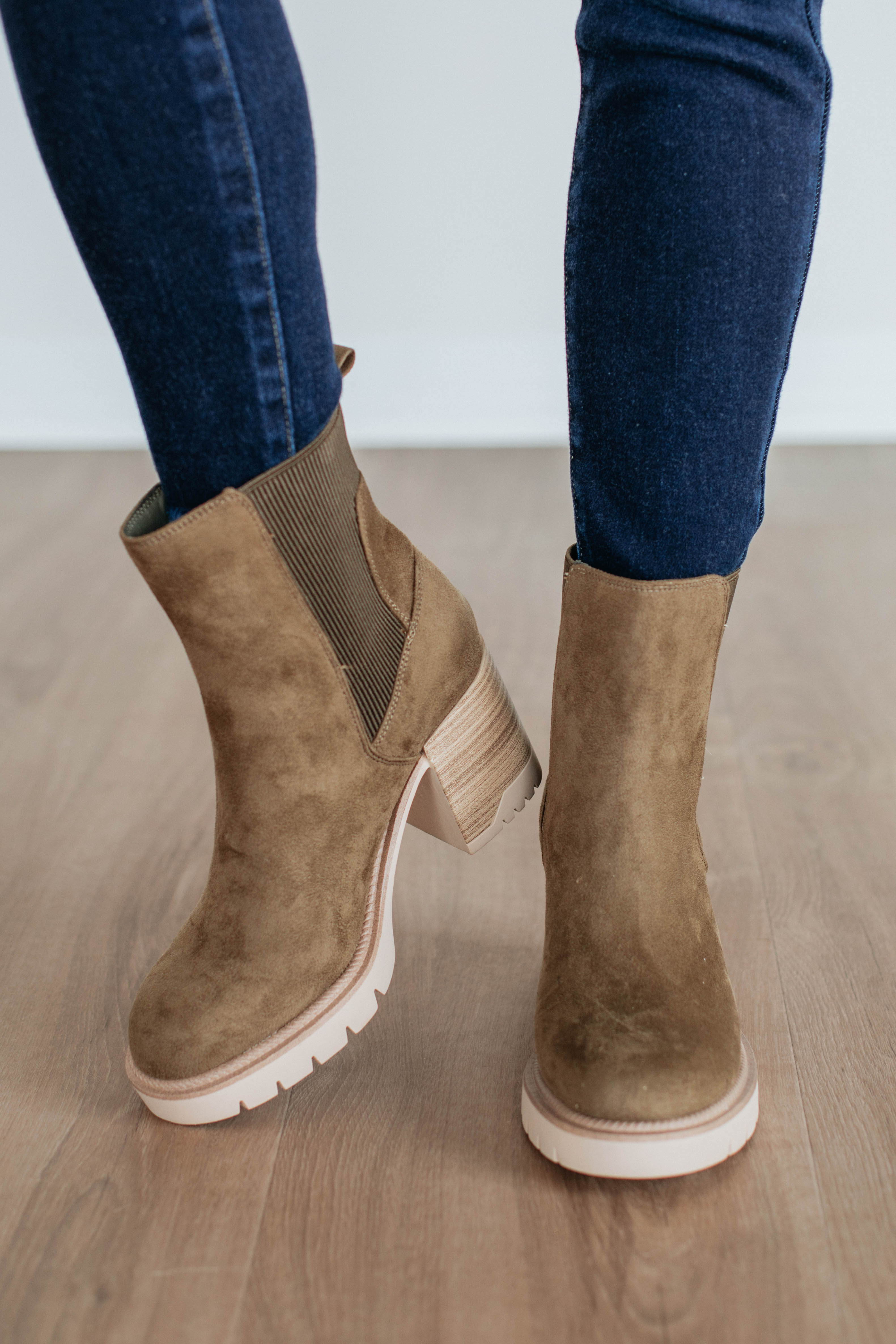 Anywhere With You Boots - Stylish Khaki Ankle Boots for Women | Perfect for Casual Outings, Travel & Everyday Wear