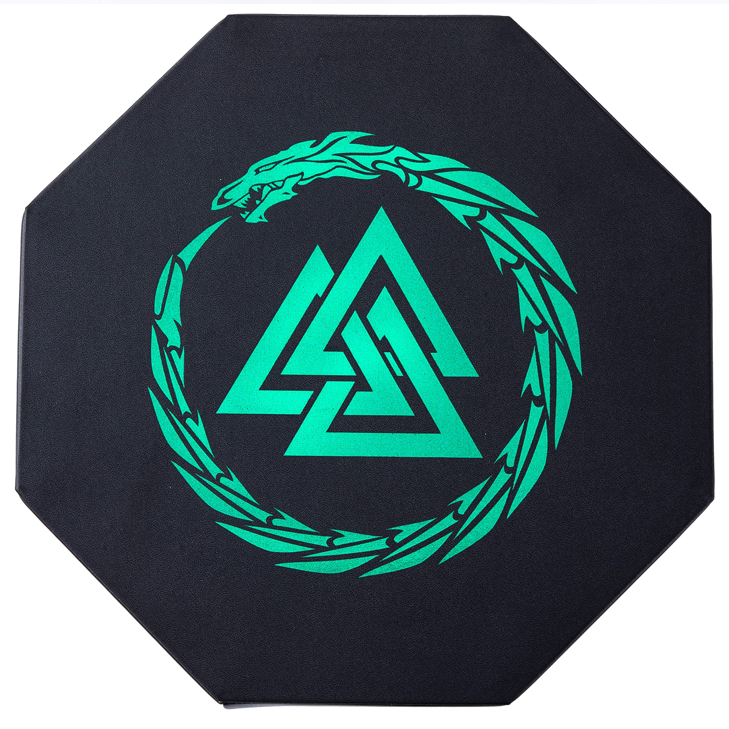 Premium 8 Inch Dice Rolling Tray for DND & Tabletop RPGs - Viking Valknut & Dragon Design with Storage Box - Perfect for Dungeons & Dragons, Pathfinder, MTG - Protect Your Dice During Game Nights & Travel